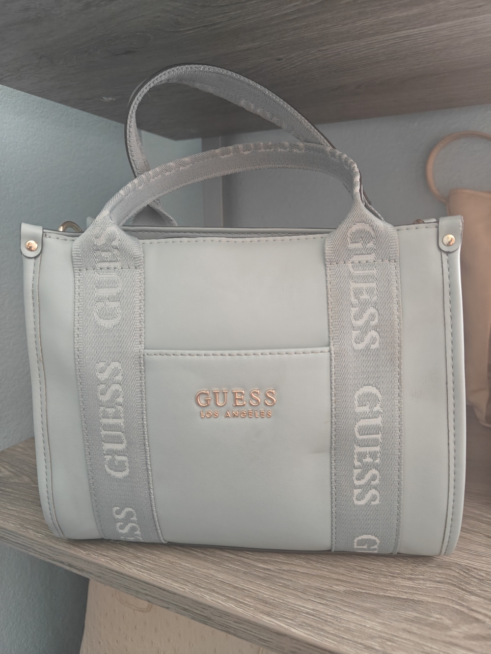 GUESS Los Angeles Light Blue Tote Bag